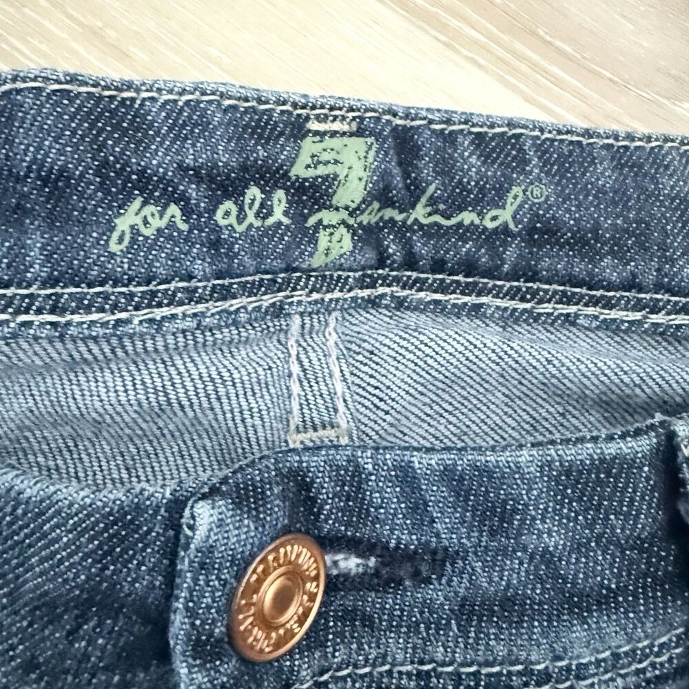 VTG 90s Y2K 7 For All Mankind Flynt Low Rise Bootcut Jeans USA W30 L33 7FAM Auth - Picture 12 of 13